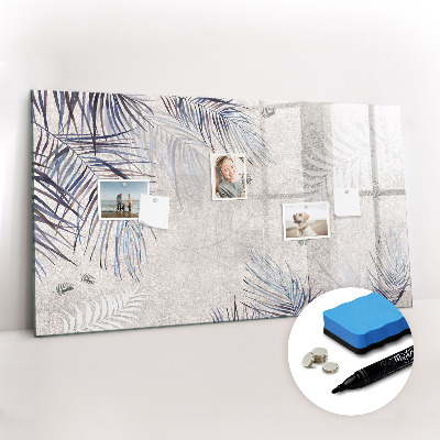Uitwisbaar glazen planbord met magnetische functie Palmblad