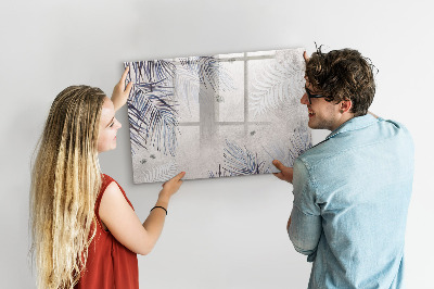 Uitwisbaar glazen planbord met magnetische functie Palmblad