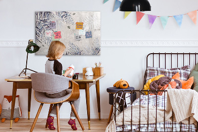 Uitwisbaar glazen planbord met magnetische functie Palmblad