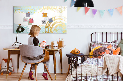 Beschrijfbaar magneetbord van glas met design Decoratief patroon