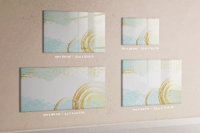 Beschrijfbaar magneetbord van glas met design Decoratief patroon