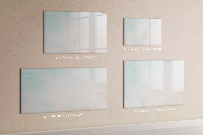 Magnetisch planbord voor de muur van bedrukt glas Aquarel marmer
