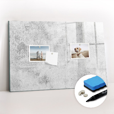 Magnetisch planbord voor de muur van bedrukt glas Betonnen muur