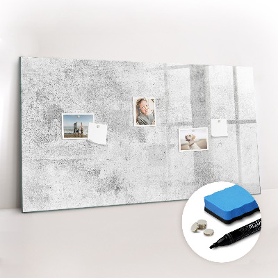 Magnetisch planbord voor de muur van bedrukt glas Betonnen muur