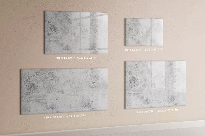Magnetisch planbord voor de muur van bedrukt glas Betonnen muur