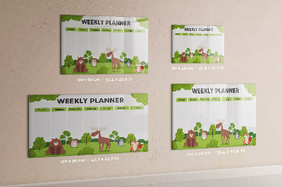 Beschrijfbaar magneetbord van glas met design Lesplan