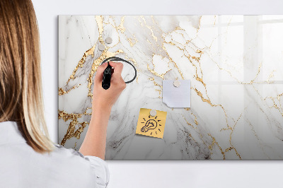 Magnetisch planbord voor de muur van bedrukt glas Decoratief marmer