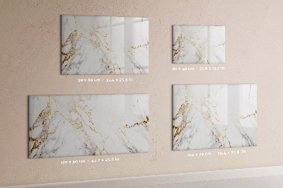 Magnetisch planbord voor de muur van bedrukt glas Decoratief marmer