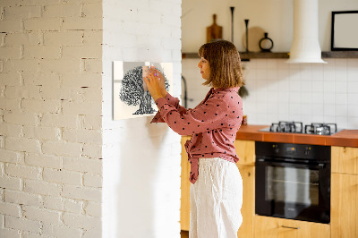 Magnetisch planbord voor de muur van bedrukt glas Grote boom natuur