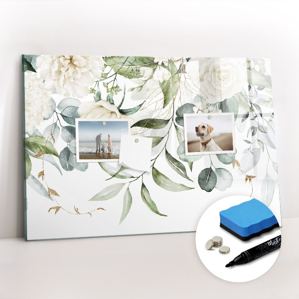 Uitwisbaar glazen planbord met magnetische functie Natuur