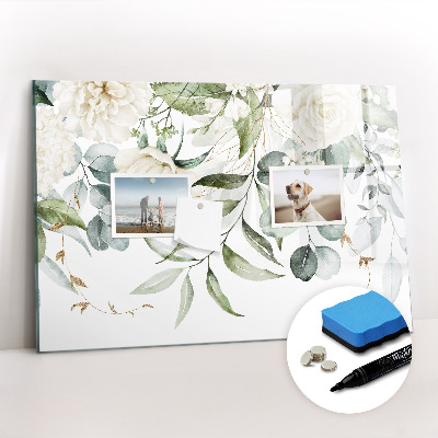 Uitwisbaar glazen planbord met magnetische functie Natuur