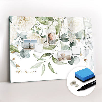 Uitwisbaar glazen planbord met magnetische functie Natuur