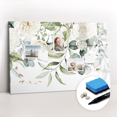 Uitwisbaar glazen planbord met magnetische functie Natuur