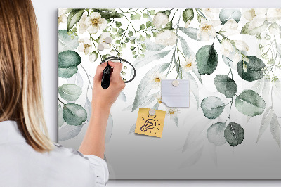 Uitwisbaar glazen planbord met magnetische functie Planten natuur