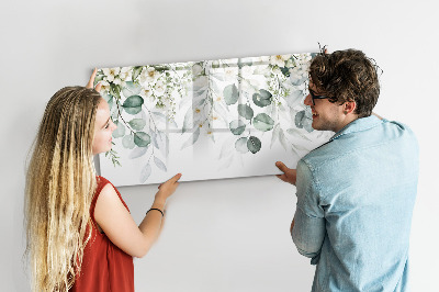 Uitwisbaar glazen planbord met magnetische functie Planten natuur