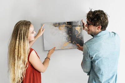 Magnetisch planbord voor de muur van bedrukt glas Marmeren kunst