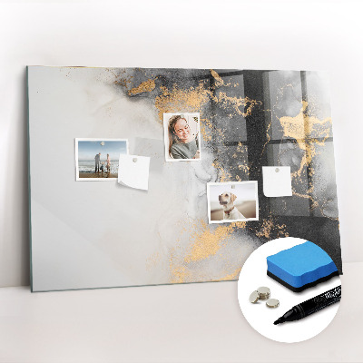 Magnetisch planbord voor de muur van bedrukt glas Marmeren kunst