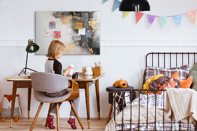 Magnetisch planbord voor de muur van bedrukt glas Marmeren kunst