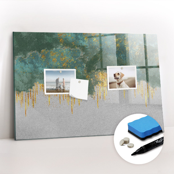 Uitwisbaar glazen planbord met magnetische functie Decoratief patroon