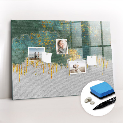 Uitwisbaar glazen planbord met magnetische functie Decoratief patroon