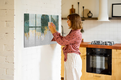 Uitwisbaar glazen planbord met magnetische functie Decoratief patroon