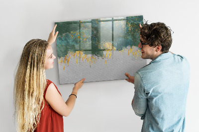 Uitwisbaar glazen planbord met magnetische functie Decoratief patroon