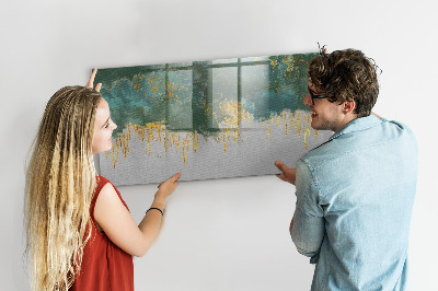 Uitwisbaar glazen planbord met magnetische functie Decoratief patroon