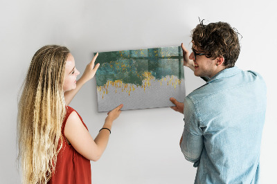 Uitwisbaar glazen planbord met magnetische functie Decoratief patroon