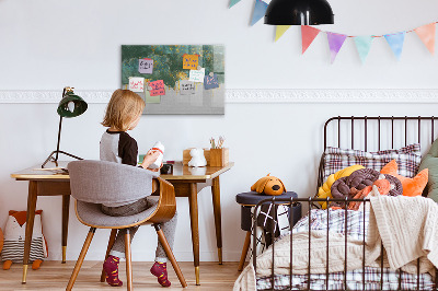 Uitwisbaar glazen planbord met magnetische functie Decoratief patroon