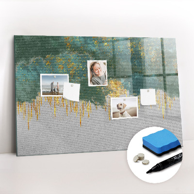 Uitwisbaar glazen planbord met magnetische functie Decoratief patroon