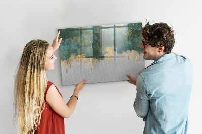 Uitwisbaar glazen planbord met magnetische functie Decoratief patroon