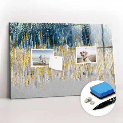 Beschrijfbaar magneetbord van glas met design Decoratief patroon