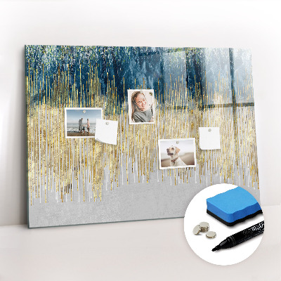 Beschrijfbaar magneetbord van glas met design Decoratief patroon