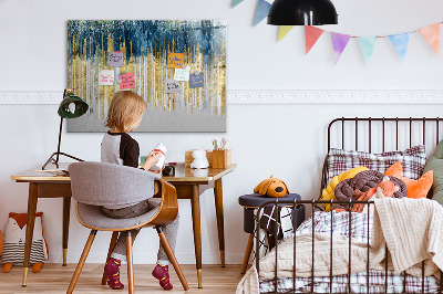 Beschrijfbaar magneetbord van glas met design Decoratief patroon