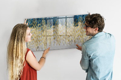 Beschrijfbaar magneetbord van glas met design Decoratief patroon