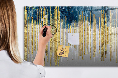 Beschrijfbaar magneetbord van glas met design Decoratief patroon