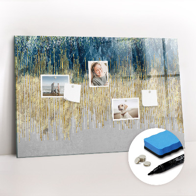 Beschrijfbaar magneetbord van glas met design Decoratief patroon