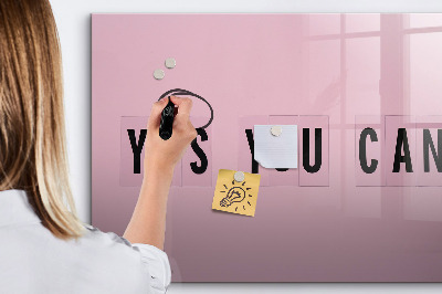 Magnetisch planbord voor de muur van bedrukt glas Ja dat kan