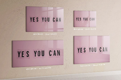 Magnetisch planbord voor de muur van bedrukt glas Ja dat kan