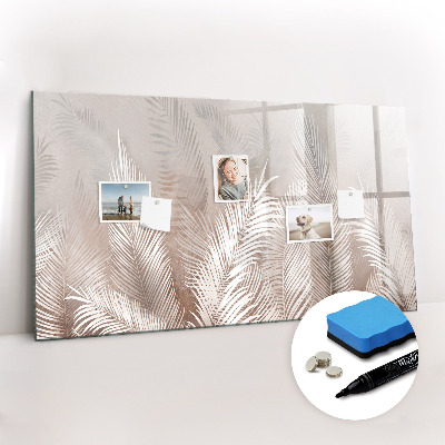 Uitwisbaar glazen planbord met magnetische functie Tropische bladeren