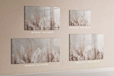 Uitwisbaar glazen planbord met magnetische functie Tropische bladeren