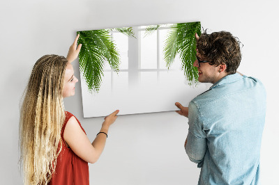 Beschrijfbaar magneetbord van glas met design Palmbladeren natuur