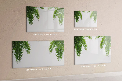 Beschrijfbaar magneetbord van glas met design Palmbladeren natuur