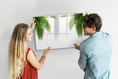 Beschrijfbaar magneetbord van glas met design Palmbladeren natuur