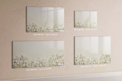 Magnetisch planbord voor de muur van bedrukt glas Bloeiende bloemen