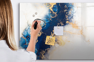 Uitwisbaar glazen planbord met magnetische functie Marmerpatroon