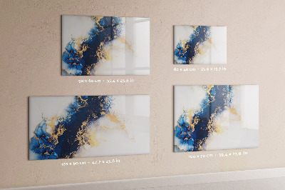 Uitwisbaar glazen planbord met magnetische functie Marmerpatroon