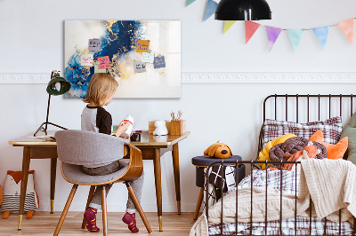 Uitwisbaar glazen planbord met magnetische functie Marmerpatroon