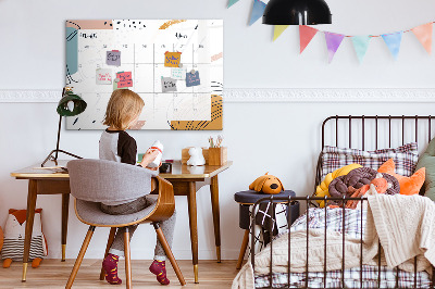 Uitwisbaar glazen planbord met magnetische functie Bedrijfsorganisator