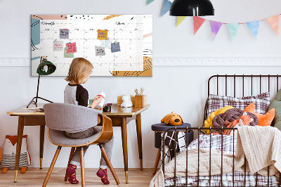 Uitwisbaar glazen planbord met magnetische functie Bedrijfsorganisator